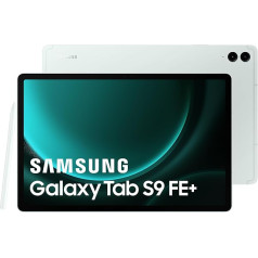 Планшет Samsung Galaxy Tab S9 FE+, 30,8 см (12,4 дюйма), WiFi 256 ГБ, S Pen в комплекте, долговечный аккумулятор, сертификация IP 68, зеленый цвет воды, FR версия