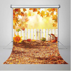 Autumn Photo Backdrop Autumn Maple Leaves Photography Backdrop 6x8ft Rustic Pumpkin Sunflower Thanksgiving Party Decoration Accessories Photo Props