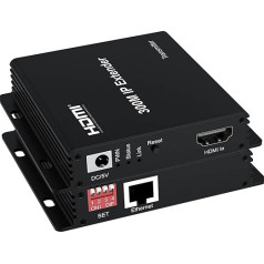 300 m IP Extender, HDMI Extender Over IP RJ45 Cat6 Cable 1080P HDMI to Ethernet Network Extender Atbalsta vienu TX uz daudziem RX caur tīkla slēdzi (TX+RX)