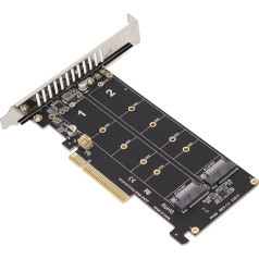 Dpofirs адаптер карты 32 Гбит/с карты расширения, NVME к PCIE X8 двойной 32 Гбит/с карты расширения жесткий диск читатель компьютерные аксессуары