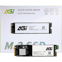 AGI 512GB AI298 iekšējais SSD, PCIe NVMe M.2 Gen3x4 Cache 3D NAND Flash iekšējais cietvielu SSD ar radiatoru (R/W ātrums līdz 2350/1470MBs), AGI512GIMAI298