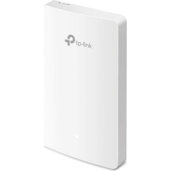 TP-Link EAP615-Wall AX1800 divjoslu Wi-Fi 6 piekļuves punkts, 4 gigabitu porti, 802.3af/at PoE, viens ports atbalsta PoE OUT (maks. 13 W), Omada SDN