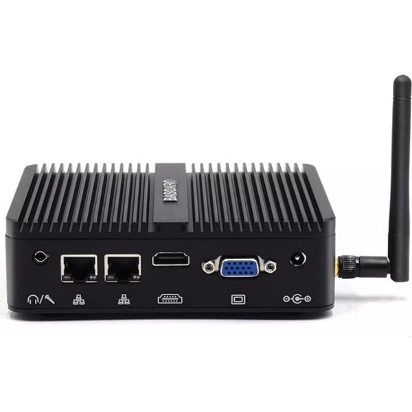 BASOARO Mini PC RS232, industriālais minidators, Celeron J4125, 16G RAM 256G SSD, Gigabit Ethernet, HD/VGA displejs, 2 x RS232 COM ports, Dual Band WiFi, BT