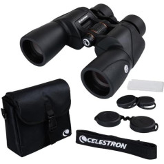 Celestron 72033 SkyMaster Pro ED 7x50 astronomiskais binoklis ar ED stiklu un lielu atvērumu tālu novērojumiem, XLT pārklājumu, statīva adapteri un somiņu