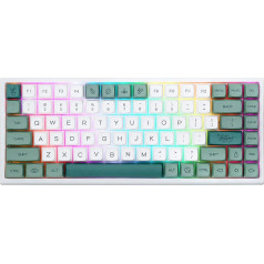 EPOMAKER EP84 uzlabota 75% RGB karstā nomaiņa 2.4GHz/Bluetooth 5.0/USB-C mehāniskā spēļu tastatūra ar programmējamu programmatūru, NKRO Mac/Win/Gamer