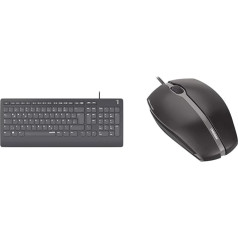 Speedlink HI-GENIC Antibacterial Keyboard, Wired Quiet USB Keyboard & Cherry Gentix Corded Optical Mouse, Wired Mouse