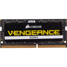 Corsair Vengeance SODIMM 32GB (2x16GB) DDR4 3000MHz CL16 zibatmiņas moduļi portatīvajiem datoriem (piemēroti Intel Core™ i5 un i7 procesoru 6. paaudzes procesoriem), melns (Schwarz)