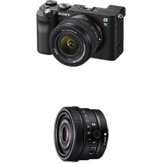 Sony Alpha 7C bezspoguļa bezspoguļa E-Mount pilna kadra digitālais fotoaparāts ILCE-7C (24,2 MP, 7,5 cm (3 collu) skārienjūtīgais displejs, reāllaika AF) ar 28-60 mm un 40 mm f2,5 objektīviem - melns