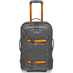 Lowepro Whistler RL 400 AW II izturīgs fotokameras ratiņi, izgatavoti no pārstrādāta materiāla, izturīgi riteņi, izturīgs pret laikapstākļiem, somiņa profesionālai lietošanai, piemērota 15 collu klēpjdatoram, pelēks krāsojums