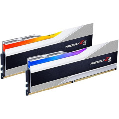 G.Skill Trident Z5 RGB sērijas (Intel XMP) 32GB (2X 16GB) 288-pin SDRAM DDR5 6800 CL34-45-45-108 1.40V divkanālu galddatora atmiņa F5-6800J3445G16GX2-TZ5RS (metālisks S) sudraba krāsā