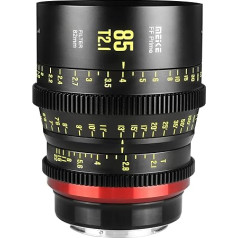 Meke 85mm T2.1 pilna kadra platleņķa objektīvs ar manuālu fokusēšanu Canon EF montāžai un kinokamerām ZCAM E2-F6, E2-F8, Canon EOS C500 Mark II un S35 EOS C100 Mark II, EOS C200, Zcam E2-S6 6K