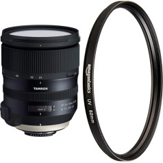 Tamron SP A032N 24-70 mm F/2.8 Di VC USD G2 objektīvs Nikon Black & Amazon Basics UV Cut Filter - 82 mm