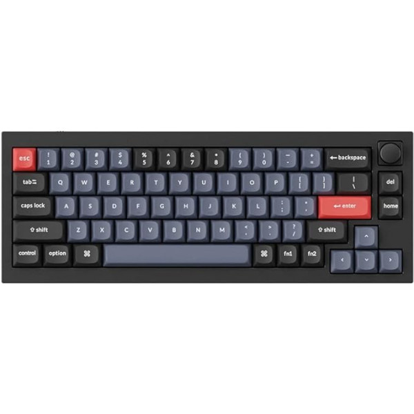 KEYCHRON Key Q2 mygtukas 65 % aliuminio RGB Gat Brown BK H Q2-M3-DE