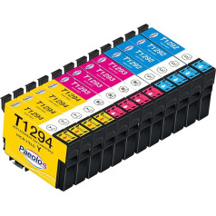 Paeolos T1295 Multipack tintes kasetne Epson T1295 T1295 T1292 T1293 T1294 priekš Epson Workforce WF-3520 WF-3540 WF-7525 WF-7515 Stylus SX235W SX425W SX445W SX535WD Stylus Office BX630FW