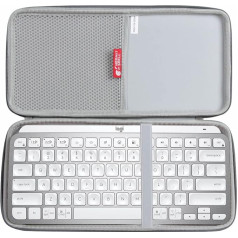 Hermitshell cietais ceļojuma futrālis Logitech MX Keys Mini for Mac bezvadu tastatūrai (pelēks)