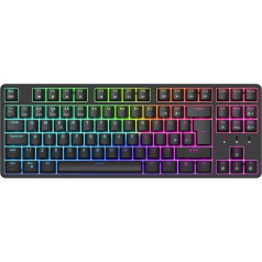 CIY X77 karsti maināmā mehāniskā tastatūra/RGB spēļu tastatūra/USB C/Anti-Ghosting/N-key Rollover/Compact Layout/Magnetic Top Cover/Mac Windows (White and Brown Switch)