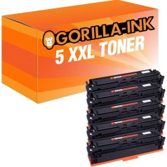 Gorilla-Ink 5 Toneris XXL ar mikroshēmu Saderīgs ar Canon CRG-045H 045 H | i-SENSYS LBP611CN LBP612CDW LBP613CDW MF631CN MF632CDW MF633CDW MF634CDW MF635CX MF636CDWT