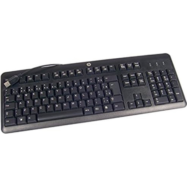 HP USB Kb Me Uk 672647-033, standartinis, laidinis, 672647-033, 672647-033 (standartinis, laidinis, 672647-033, standartinis, laidinis, USB, membraninis, QWERTY, juodas)