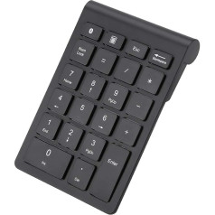 VBESTLIFE 22 taustiņi Digitālā bezvadu Bluetooth ciparu tastatūra Portatīvā ciparu tastatūra iOS/Mac/Laptop/PC, saderīga ar Windows, iOS, Android sistēmām