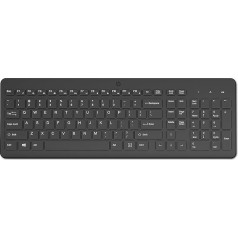 HP 220 bezvadu tastatūra ar vairākām ierīcēm, QWERTY, itāļu izkārtojums, emodži, autonomija līdz 16 mēnešiem, saderīga ar Windows 10 un 11, melna