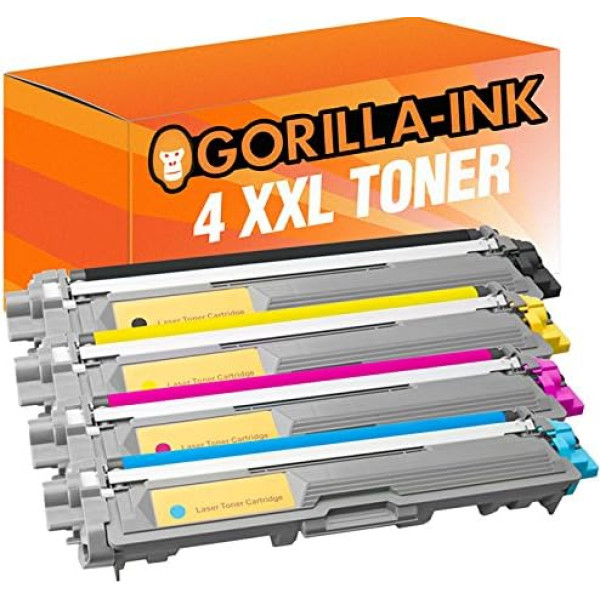 Gorilla-Ink 4 Laser Toner XXL saderīgs ar Brother TN-242 TN-246 | Piemērots DCP-9017 DCP-9022 HL-3142 HL-3152 HL-3172 MFC-9332 MFC-9342 MFC-9142 MFC-9142