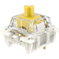 Gateron G Yellow Pro 3.0 Switch Pre-Lubricated 3-Pin RGB SMD Linear spēļu mehāniskajai tastatūrai (108 gabali, Pro Yellow 3.0)