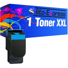 Tito-Express PlatinumSerie 1 Toneris XXL suderinamas su Lexmark CS-310 CS310DN CS310N CS410DN CS410DTN CS410N CS510DE CS510DTE CS510DTE Cyan 3 000 puslapių