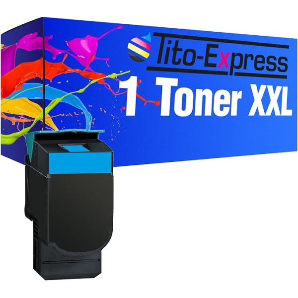 Tito-Express PlatinumSerie 1 Toneris XXL suderinamas su Lexmark CS-310 CS310DN CS310N CS410DN CS410DTN CS410N CS510DE CS510DTE CS510DTE Cyan 3 000 puslapių