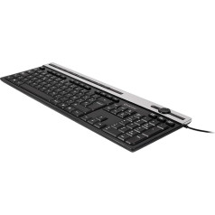 UNYKAch A 2930 USB QWERTY klaviatūra, juoda, sidabrinė - Klaviatūros (Standartinė, USB, membraninė klaviatūra, QWERTY, juoda, sidabrinė)