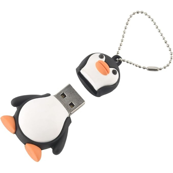 32 GB USB 2.0 naujoviškas pingvinas su atminties kortele - juoda ir balta