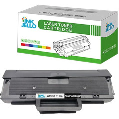 InkJello suderinama tonerio kasetė, skirta HP Laser 107 107a 107w MFP 130 MFP 135a MFP 135ag MFP 135w MFP 135w MFP 135wg MFP 137fnw MFP 137fwg MFP 138fnw MFP 138fw MFP 138p W1106A 106A (juoda)