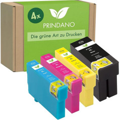 Prindano 4 kasetņu komplekts, kas saderīgs ar Epson T3471-T3474 34XL | WorkForce Pro WF-3720 DW WF-3720 DWF WF-3720 DWF WF-3725 DWF WF-3700 Series 3720 Series 3720 Series