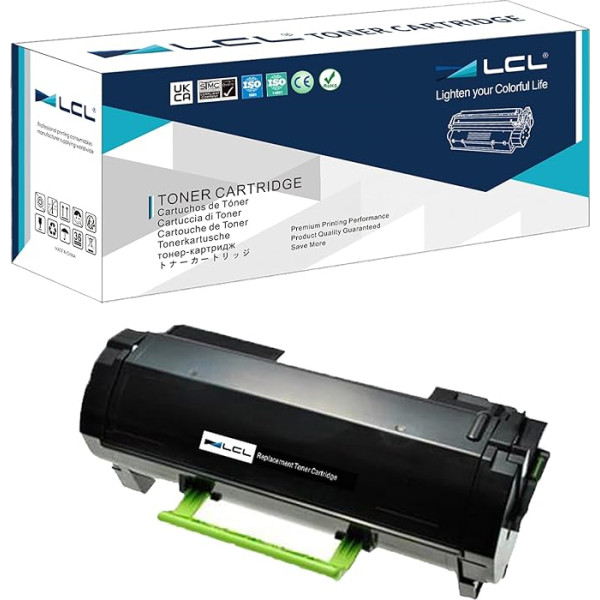 LCL suderinamas toneris 522 52D2000 52D200E 522E (1 juodas) Suderinamas su Lexmark MS710 MS710 MS710dn MS710n MS711 MS711dn MS810 MS810 MS810N MS810DN MS810DE MS810DTN MS811 MS811 MS811 N N MS811 DN MS811DTN MS812