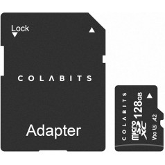 128 GB V30 U3 A2 augstas veiktspējas Micro SD atmiņas karte ar adapteri COLABITS