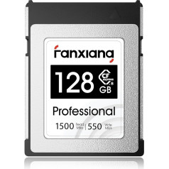 fanxiang CFexpress 128 GB B tipa atmiņas karte - piemērota sākuma un vidējās klases kompaktkamerām, Full HD video, U1, C10, V10, līdz 1550MB/s lasīšanas ātrums