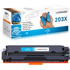 LOSMANN 203X toneris saderīgs ar HP 203X CF541X 203A CF541A priekš HP Color Laserjet Pro MFP M281fdw MFP M280nw MFP M281cdw MFP M281fdn , HP Color Laserjet Pro M254dw M254dn M254nw (Cyan)