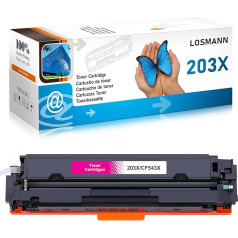 LOSMANN 203X Toneris suderinamas su HP 203X CF543X 203A CF543A, skirtas HP Color Laserjet Pro MFP M281fdw MFP M280nw MFP M281cdw MFP M281fdn , HP Color Laserjet Pro M254dw M254dn M254nw (purpurinės spalvos)