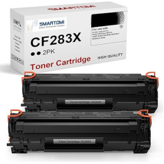 SMARTOMI 83X toneris, suderinamas su 83X CF283X, skirtas Laserjet Pro MFP M125nw M127fw M127fn M225dw M125a, Laserjet Pro M201dw M201n MFP M225dn M127fp M127fs (juodas, 2 vnt.)