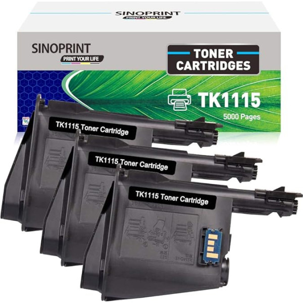 SINOPRINT 3 TK1115 toneru komplekts tonerim Kyocera FS 1041 Toneris ir saderīgs ar Kyocera TK-1115 TK1115 tonera kasetnēm melnā krāsā, kas paredzētas Kyocera Ecosys FS-1220MFP MFP FS1041 FS1320MFP FS-1220 MFP FS-1041