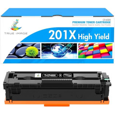 TRUE IMAGE suderinamas su HP 201X toneriu 201A CF400X CF400A, skirtu M277dw Color Laserjet Pro MFP M252dw M277n M277 M277 M274n M252n M277c6 M252 M274 (1 pakuotė, juodas)