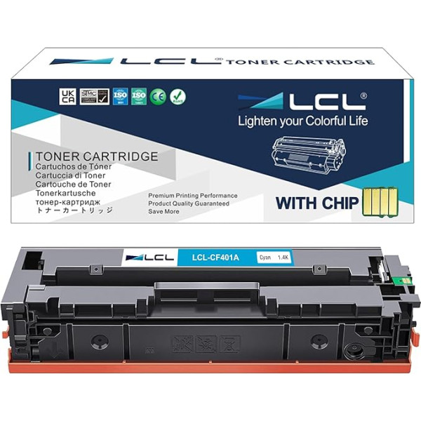 LCL 201A CF401A (1Stück Cyan) Toneris saderīgs ar HP Color Laserjet Pro M252dw/M252n,Laser Jet Pro MFP M277dw/M277n