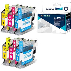 LCL suderinama rašalo kasetė LC125 LC125XL LC125XLC LC125XLM LC125XLY (2Cyan 2Magenta 2Yellow), skirta Brother J6520DW/J6720DW J6920DW MFC-J4410DW/J4510DW/J4610DW /J4710DW DCP-J4110DW 0DW