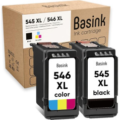 basink tintes kasetne, kas saderīga ar Canon PG-545 CL-546XL, 2 iepakojumi TS3150-3151-3350 MX495-490 MG2450-24550 TR4550 MG2550S MG2950