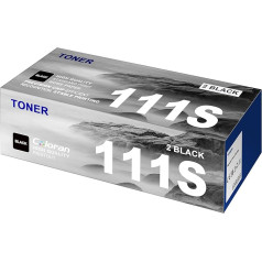 Coloran MLT-D111S Pack of 2 Black Toner priekš Samsung MLT-D111S Savietojams ar toneri Samsung Xpress M2070W M2070 M2070 M2070FW M2020 M2020 M2026 M2022W M2022 M2070F M202020W (Pack of 2)