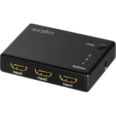 3x1 hdmi slēdzis, 1080p 60hz, ar tālvadības pulti