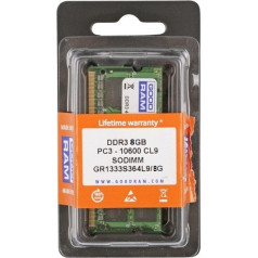 Atmiņa gr1333s364l9/8g (ddr3 so-dimm; 1 x 8 gb; 1333 mhz; cl9)