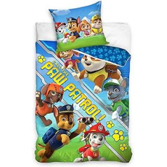 Viacom International Paw Patrol gultas veļa segas pārvalks 135 x 200 cm 80 x 80 cm kokvilna