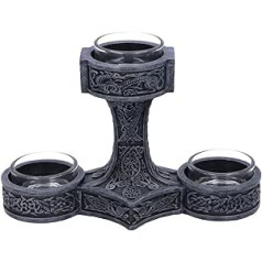 Nemesis Now Thor's Hammer tējas lampiņas turētājs 18,5 cm Sudrabs