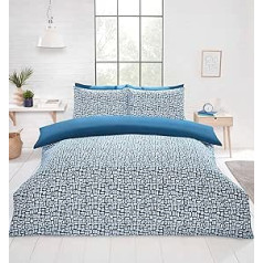 Rapport Home Pebbles Blue Polycotton King izmēra segas pārvalka komplekts ar spilvendrānām