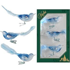 Dekohelden24 - Set of Fantasy Birds on Clip, Modern Colours